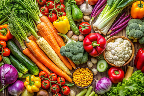 Wallpaper Mural Colorful assortment of fresh vegetables. Torontodigital.ca