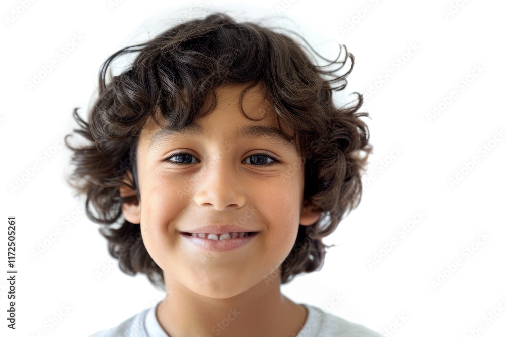 portrait of smiling hispanic boy isolated on white portrait of smiling hispanic boy isolated on white