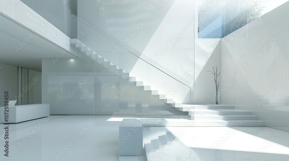 Fototapeta premium Beautiful staircase design in home 