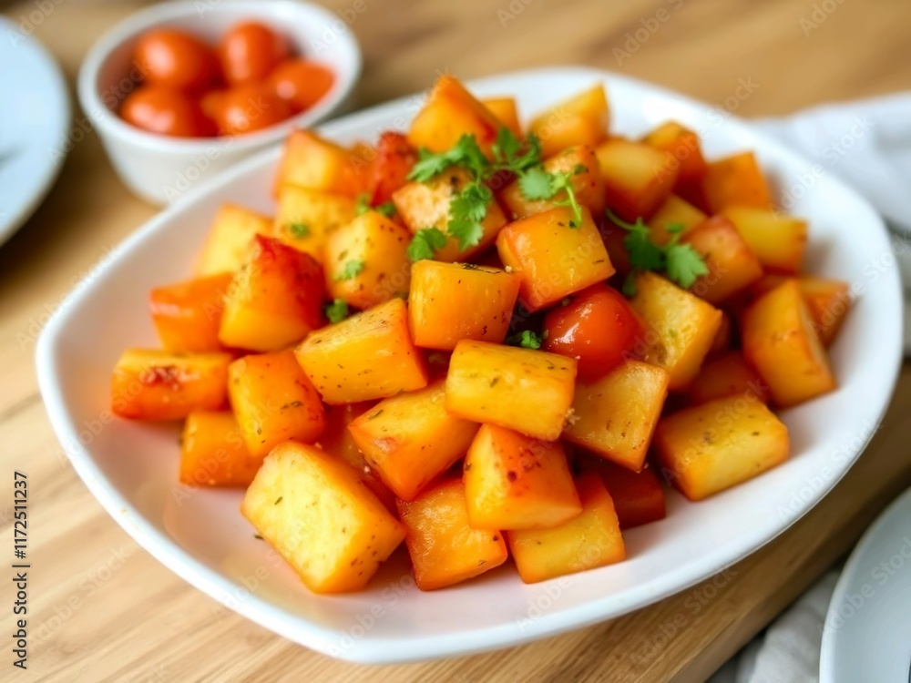 Patatas bravas are from Spain: Potatoes with spicy sauce. Patatas bravas are from Spain: Potatoes with spicy sauce.