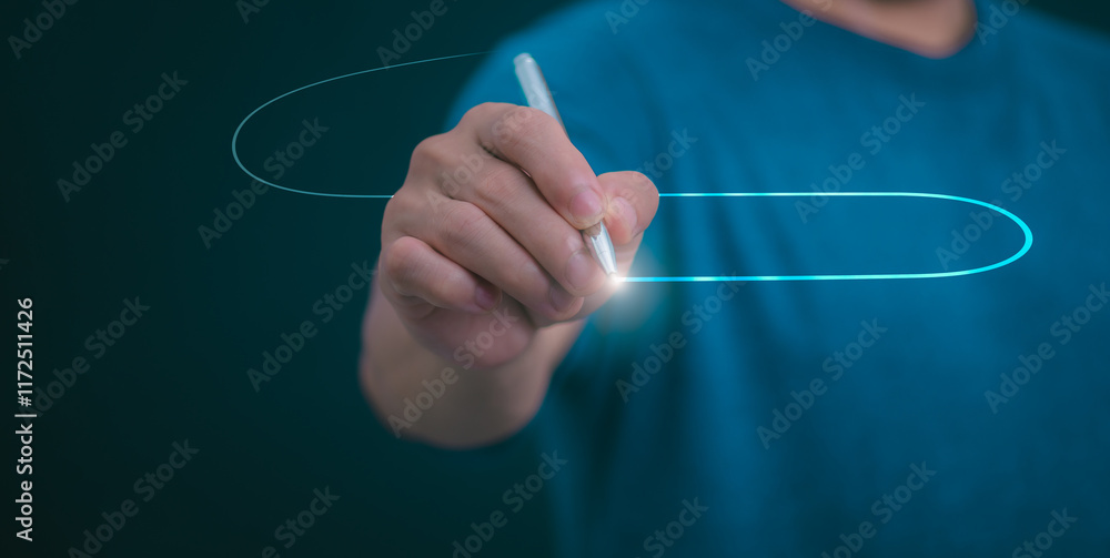 Fototapeta premium Businessmen showing different management concepts from others, planning and strategy, business growth, progress or difference and success concept, investing in stock market trading.