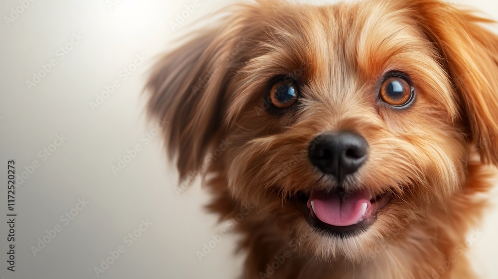 Portrait of an Adorable Happy Brown Puppy Dog Portrait of an Adorable Happy Brown Puppy Dog
