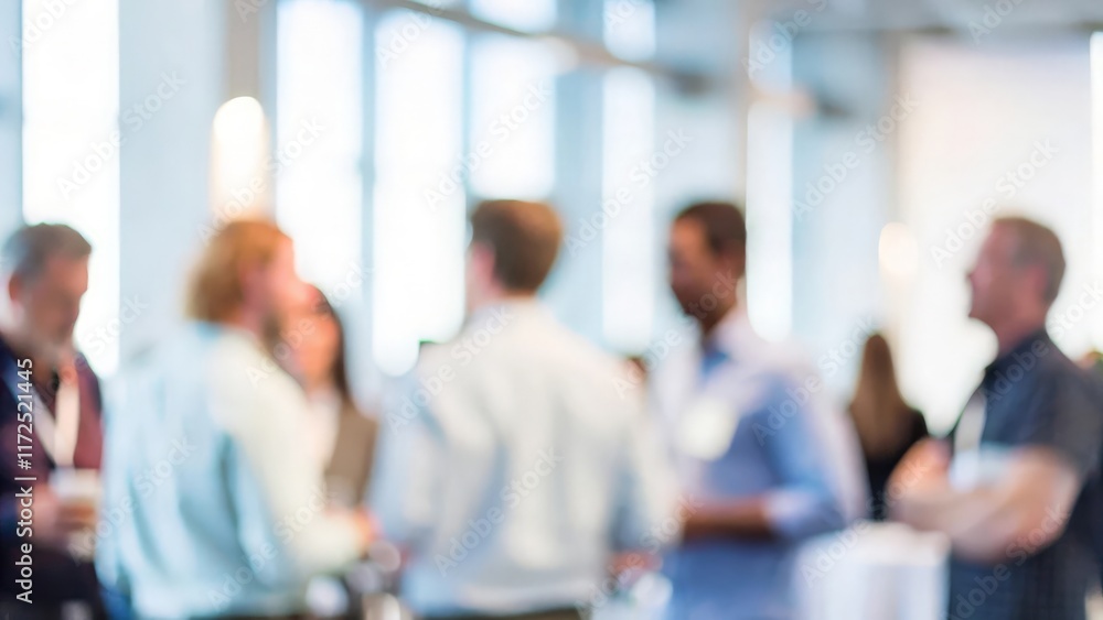 A blurred image of a group of people making professional connections.
A blurred image of a group of people making professional connections.