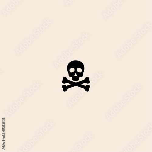 Poison symbol logo icon flat vector design.