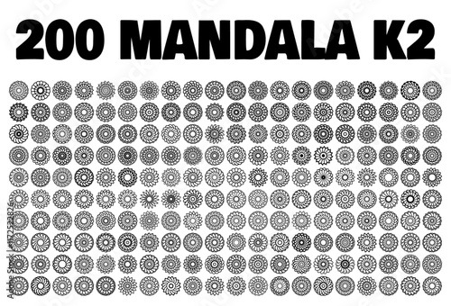 various mandala collections - 200 set yoga pattern