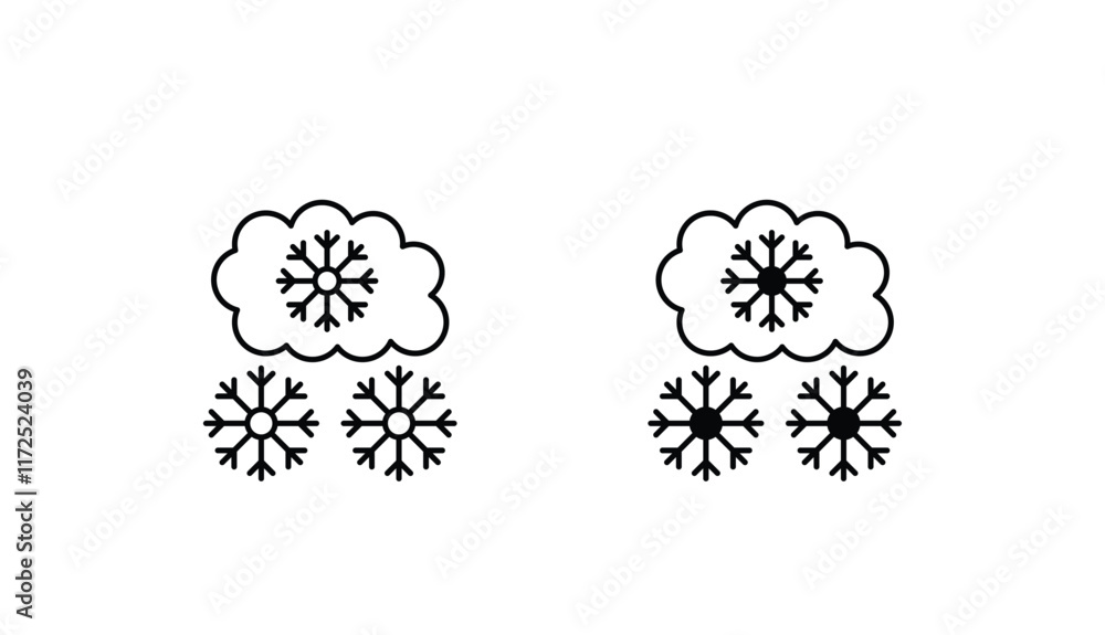 Snow Fall icon design with white background stock illustration Snow Fall icon design with white background stock illustration
