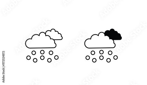 Hail icon design with white background stock illustration