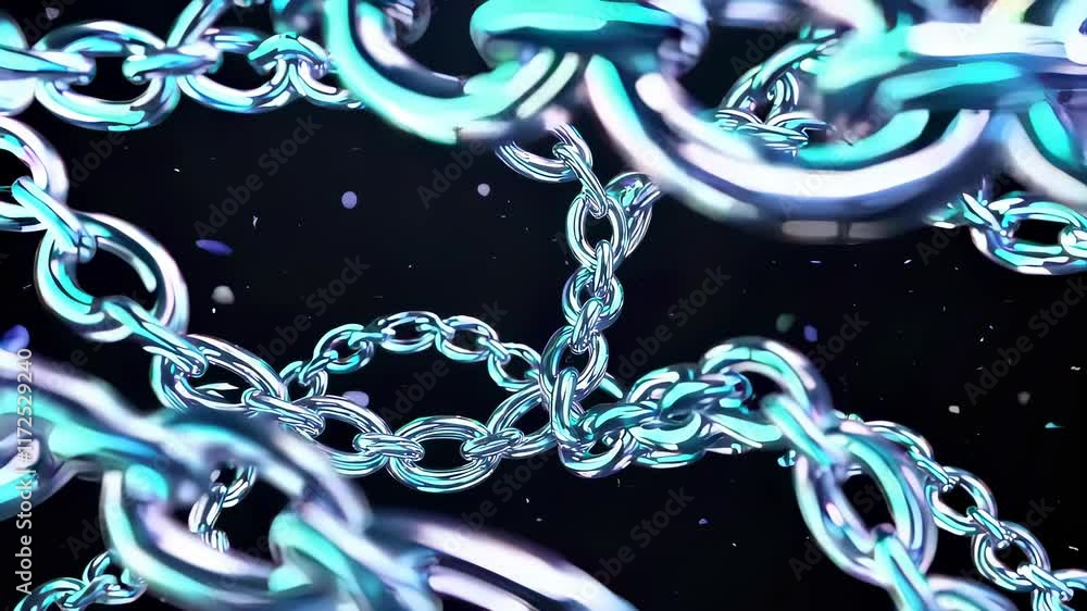 Chains Intertwine in an Artistic Display of Form and Motion Seamless ...