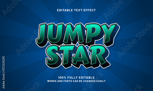 jumpy star editable text effects with a game and kids theme