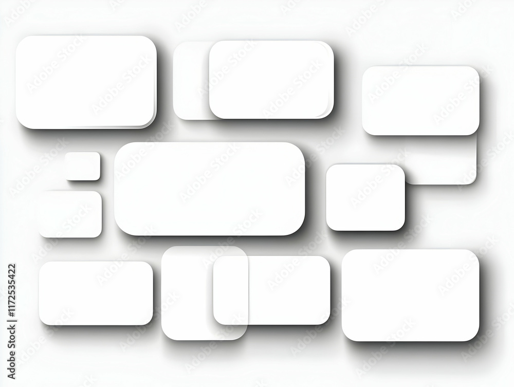 Abstract White Shapes 3D Illustration Abstract White Shapes 3D Illustration