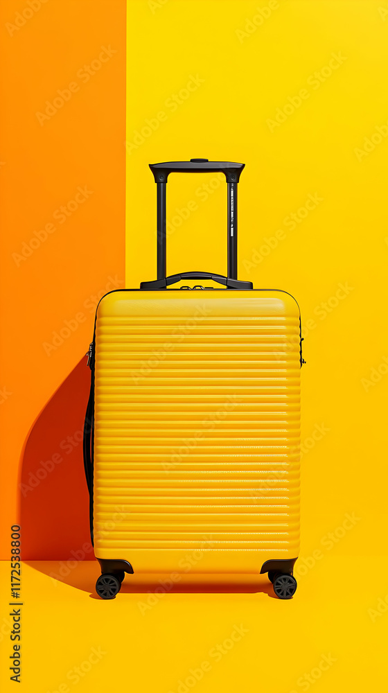 Yellow Suitcase 3D Illustration Yellow Suitcase 3D Illustration