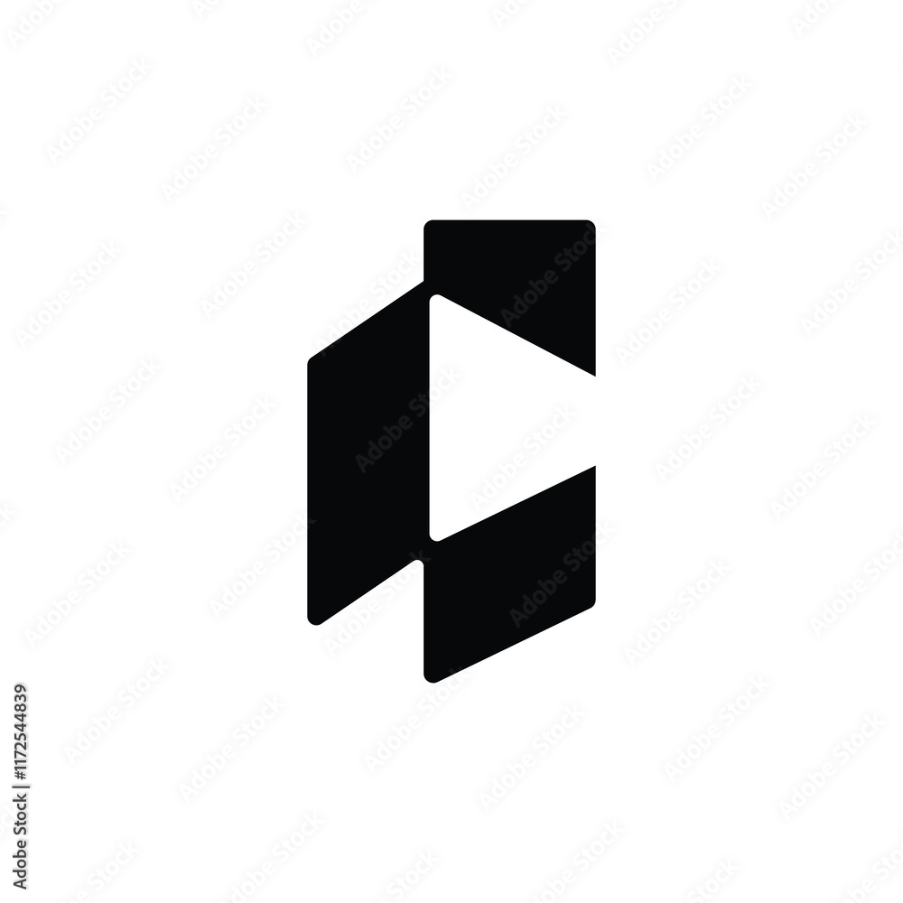 Modern minimalist letter C logo with a geometric design, perfect for tech companies, startups, real estate, or professional branding Modern minimalist letter C logo with a geometric design, perfect for tech companies, startups, real estate, or professional branding