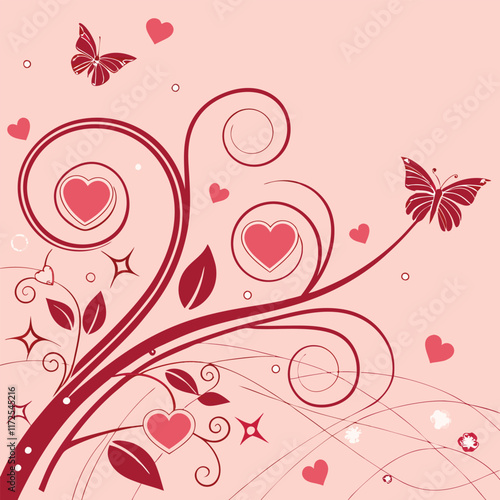 background with butterflies