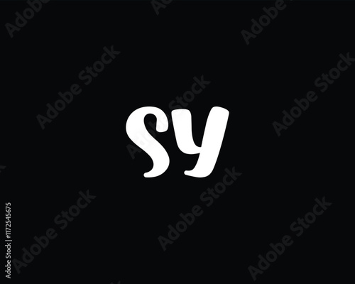 creative letter SY logo design template