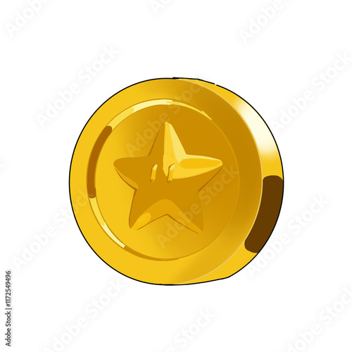 golden star coin mario