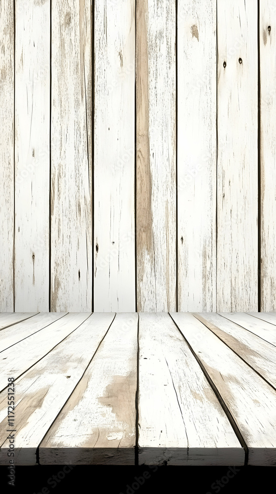 Naklejka premium Whitewashed Wood Background Illustration