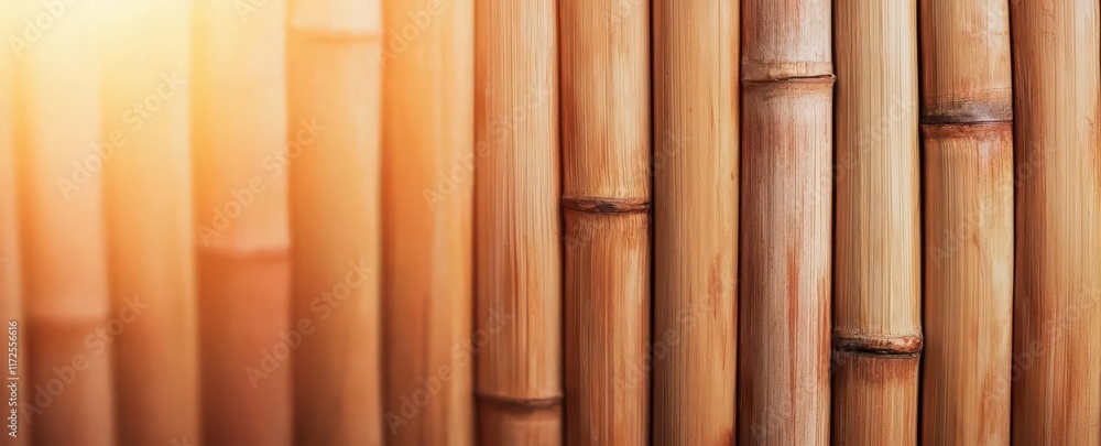 Fototapeta premium sustainable housing concept. Bamboo Reinforced Structures Sustainable, flexible, and durable bamboo used for framing and load-bearing walls