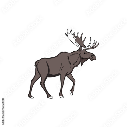 a moose vector art and illustratior