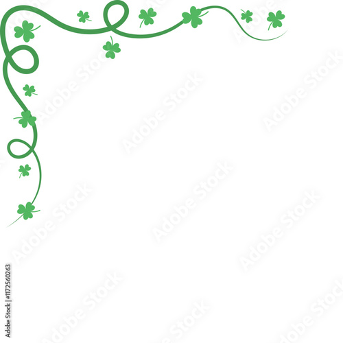 St. Patrick's Day Corner Border, Clover