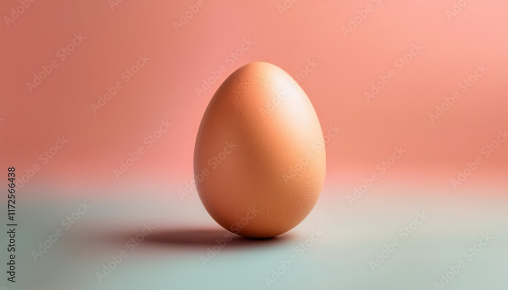 A simple and elegant egg on a pastel background. A simple and elegant egg on a pastel background.