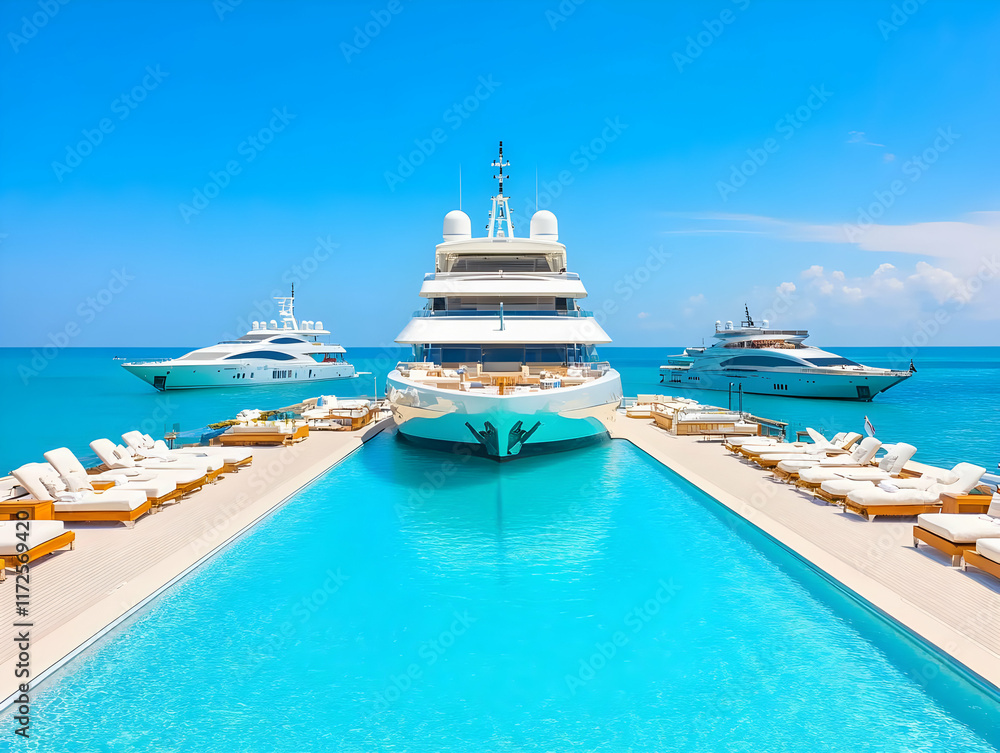 Luxury Yacht Poolside Paradise Luxury Yacht Poolside Paradise