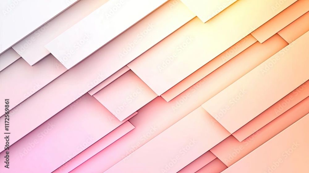 Obraz premium Pastel abstract background idea. Abstract layered paper design in soft colors creates a modern artistic background.