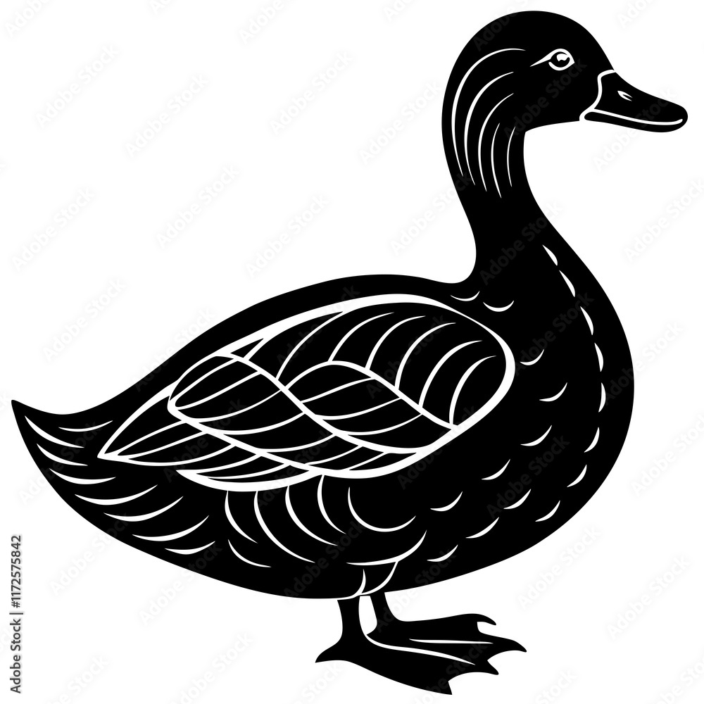 silhouette of a duck waterfowl animal vector Illustration silhouette of a duck waterfowl animal vector Illustration