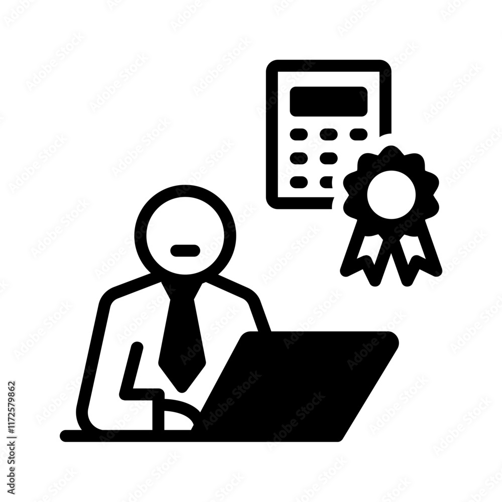 Vector black icons for Cpa Vector black icons for Cpa