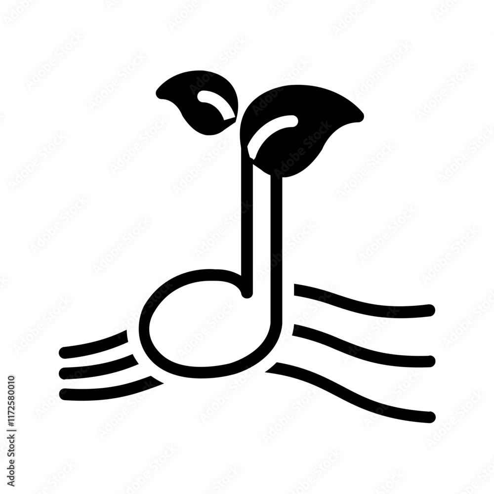 Vector black icons for Musical environment Vector black icons for Musical environment