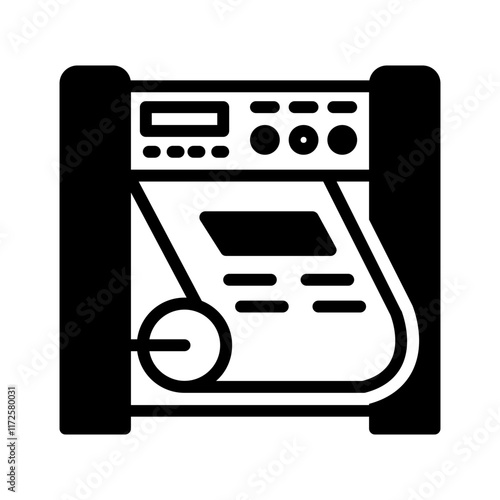 Vector black icons for Printing house