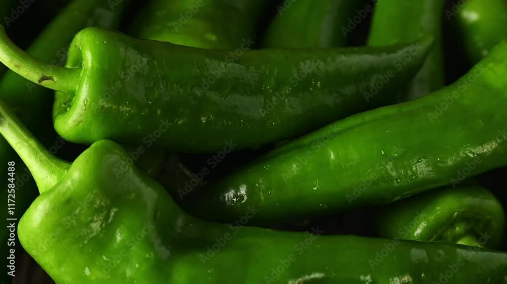 Fresh raw green peppers on table, genuine food ingredients, agricultural concept
Fresh raw green peppers on table, genuine food ingredients, agricultural concept