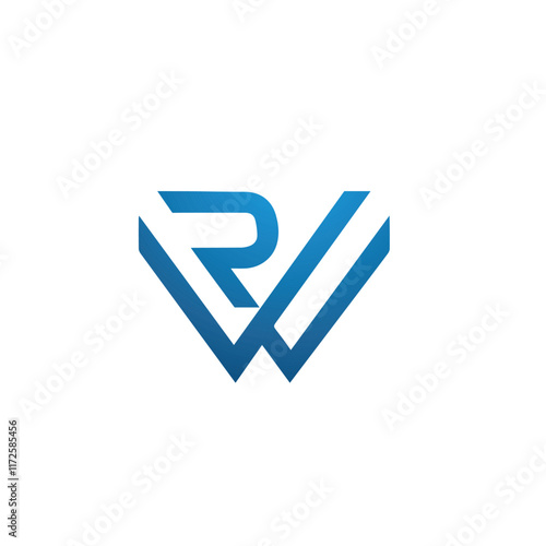 Vector Letter RW Vector Logo