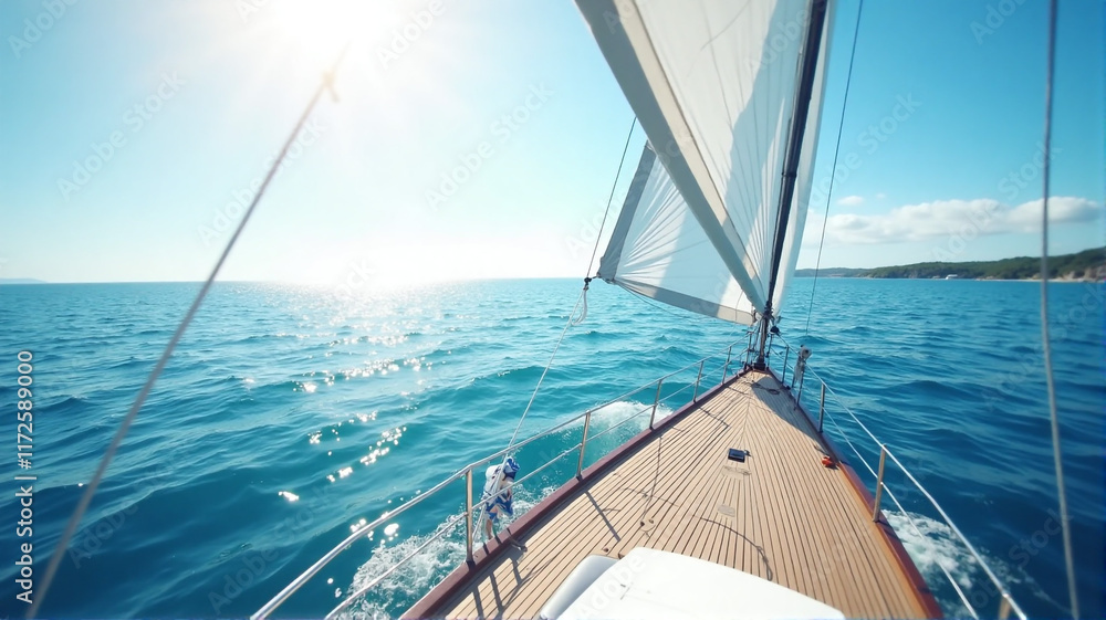 Obraz premium sailing boat on the sea