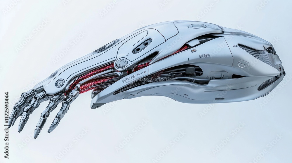 Futuristic robotic hand with intricate mechanical design. Futuristic robotic hand with intricate mechanical design.