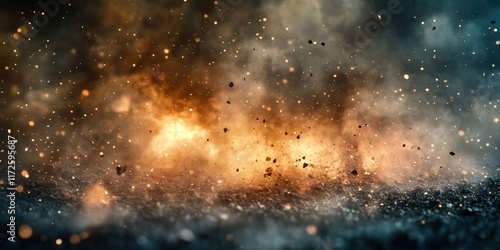 Wallpaper Mural Abstract Illustration of Smoke and Fire Clouds with Sparks and Dust in a Dynamic Scene of Energy and Motion Torontodigital.ca