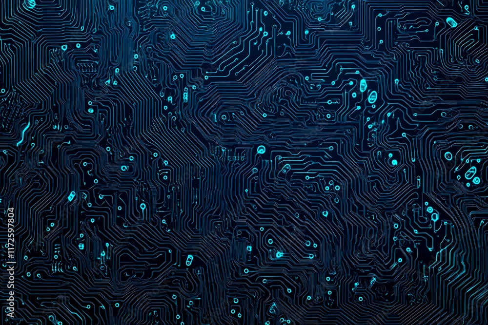 Abstract close-up of a glowing blue digital circuit board, showcasing intricate connections and technological design on a black background.
Abstract close-up of a glowing blue digital circuit board, showcasing intricate connections and technological design on a black background.