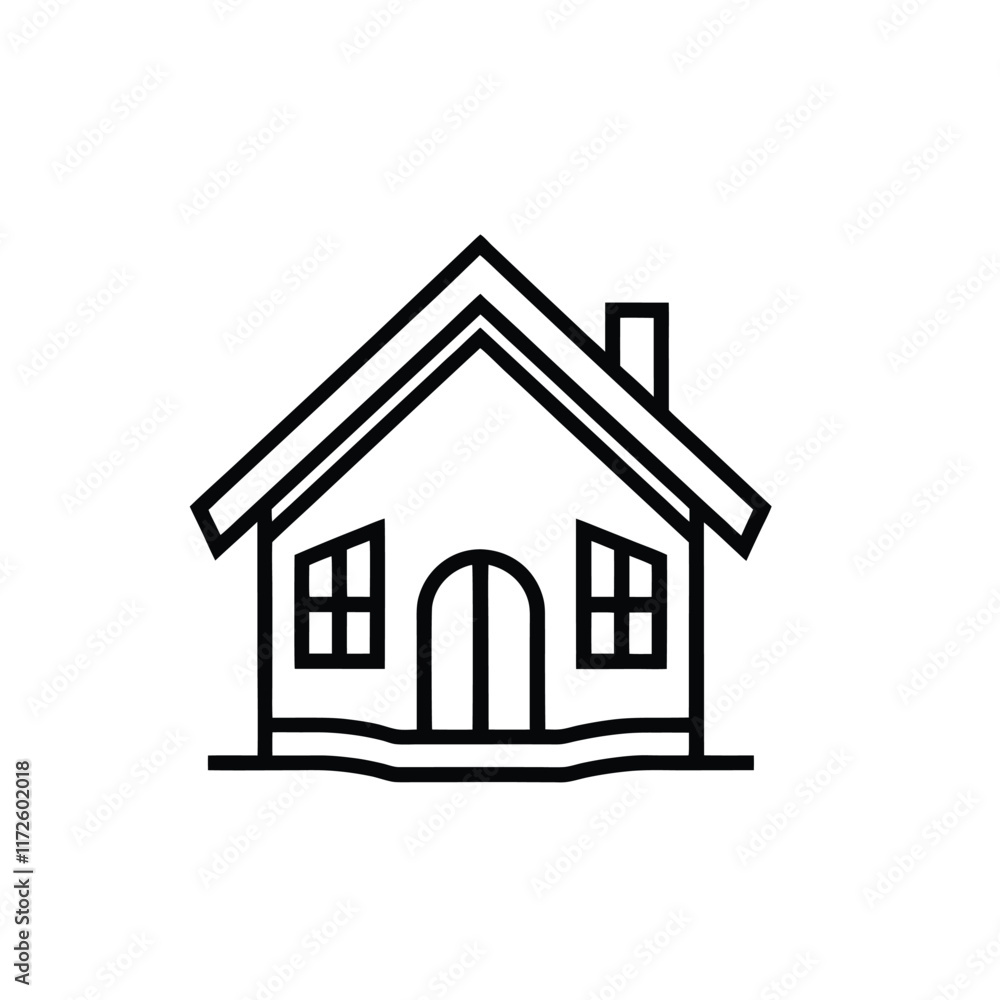 Home icon black graphic icon line art Home icon black graphic icon line art