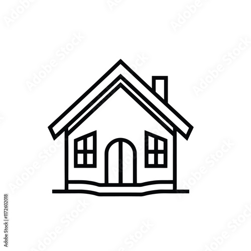 Home icon black graphic icon line art