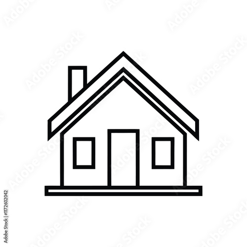 Home icon black graphic icon line art