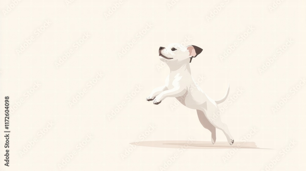 Joyful puppy playing and jumping happily in a bright and cheerful setting during daylight hours. Generative AI Joyful puppy playing and jumping happily in a bright and cheerful setting during daylight hours. Generative AI