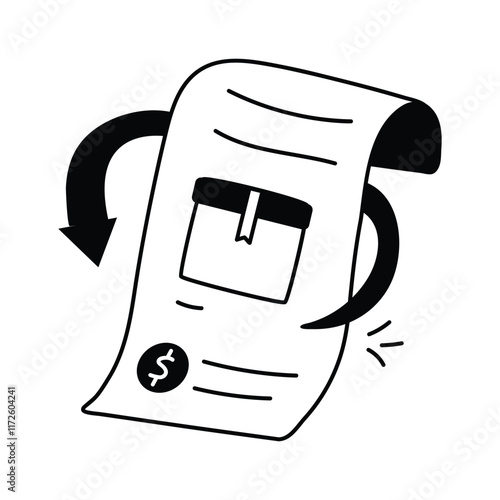 Icon representing product return and refund policies