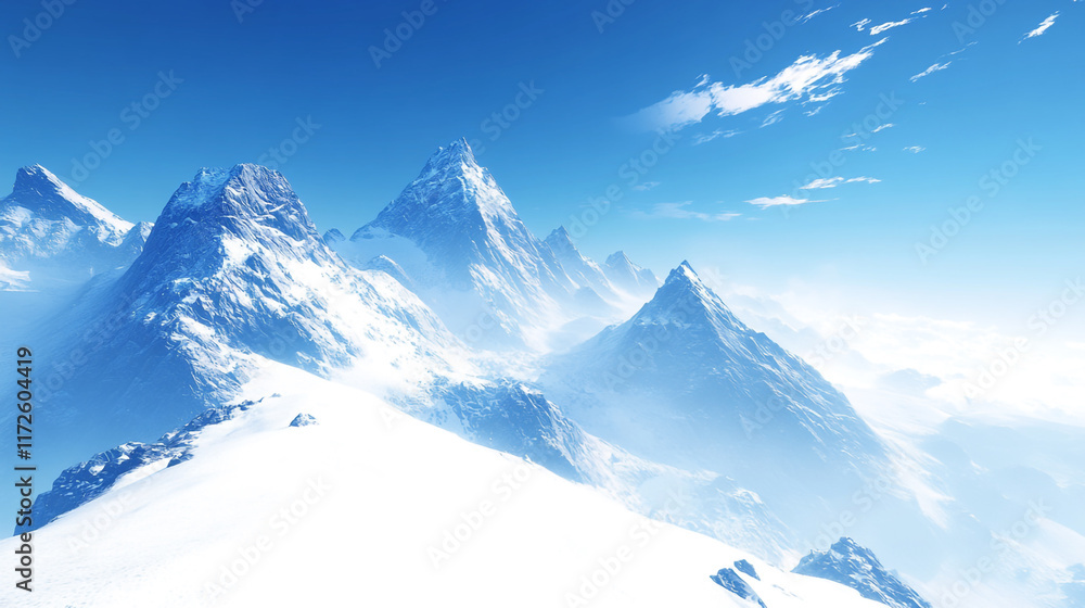 natural snow covered mountain with snow covered frozen surface, Winter season morning snow covered mountains under a clear sky, Beautiful snow covered view of mountains from valley in winter season. natural snow covered mountain with snow covered frozen surface, Winter season morning snow covered mountains under a clear sky, Beautiful snow covered view of mountains from valley in winter season.
