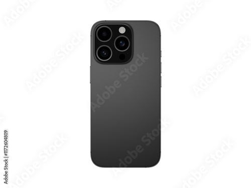 High-Resolution Smartphone App Mockups in Black Titanium | Clean Design, Blank Screen & Transparent Background

