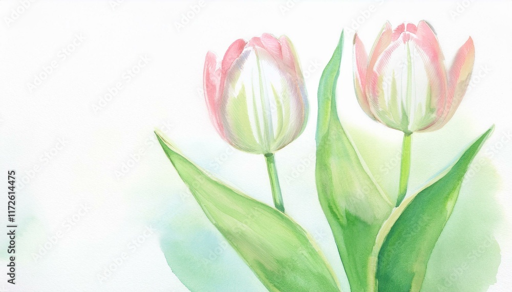 Fototapeta premium チューリップの花のイラスト