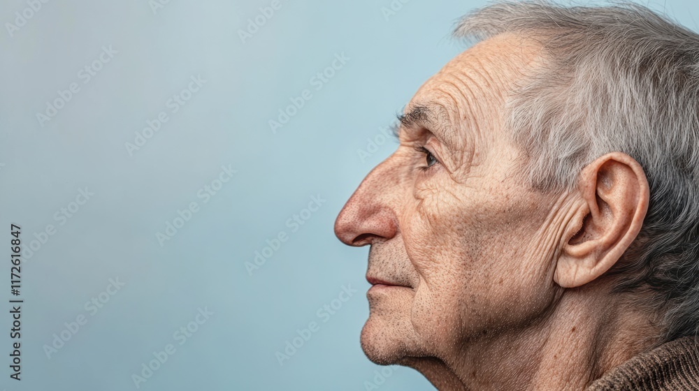 Fototapeta premium Minimalist Portrait of Aging Lines in Natural Light