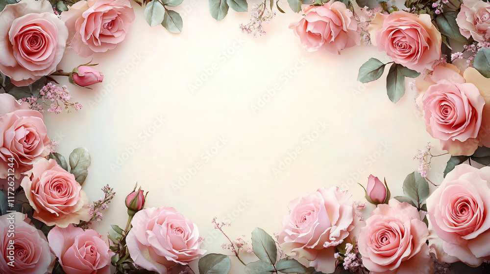 custom made wallpaper toronto digitalDelicate pastel roses in a whimsical watercolor style create an elegant backdrop, ideal for romantic wedding invitations, spring events, and floral-themed designs.