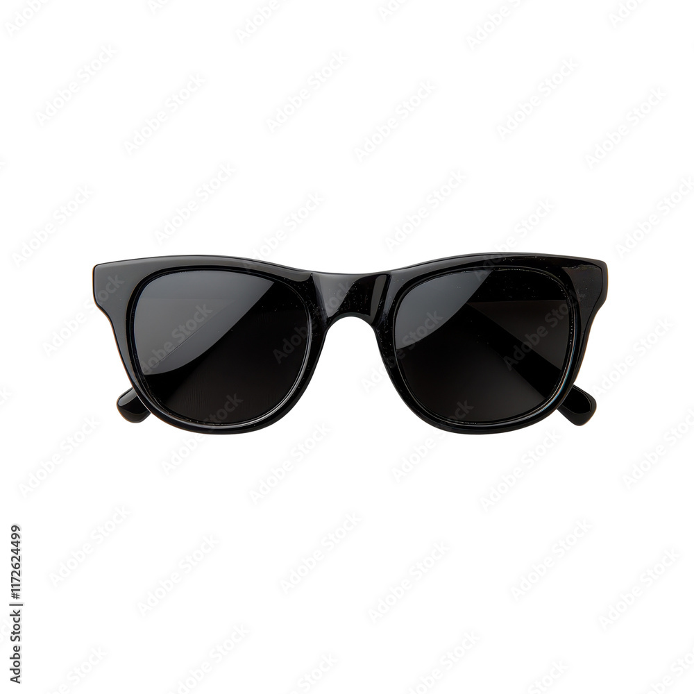 Stylish Black Sunglasses Isolated on White Background Stylish Black Sunglasses Isolated on White Background