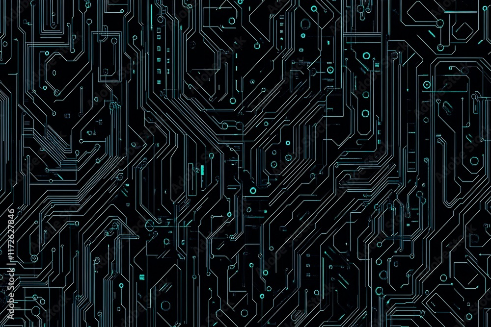 Abstract close-up of a glowing blue digital circuit board, showcasing intricate connections and technological design on a black background.
Abstract close-up of a glowing blue digital circuit board, showcasing intricate connections and technological design on a black background.