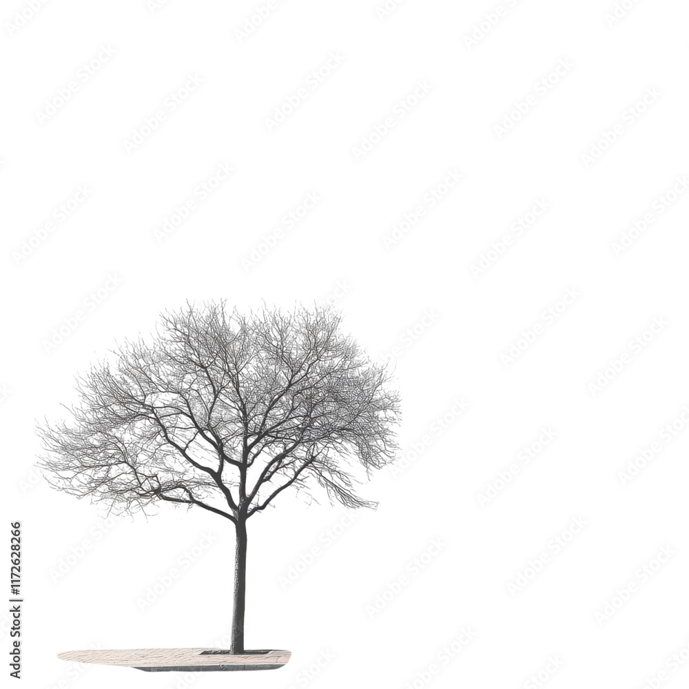 Fototapeta premium Minimalist Design on White, clean, simple composition, emphasizes elegance and clarity, ideal for modern aesthetics and branding.