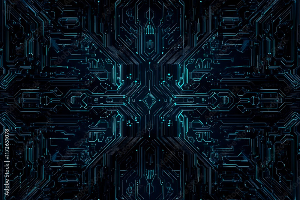 Abstract close-up of a glowing blue digital circuit board, showcasing intricate connections and technological design on a black background.
Abstract close-up of a glowing blue digital circuit board, showcasing intricate connections and technological design on a black background.